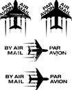 Par Avion Rubber stamp 02 Royalty Free Stock Photo