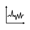 Black line icon for Par, level and average