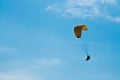 Para-glider in blue sky