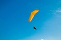 Para-glider in blue sky