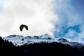 Para-glider over the top of the mountain Royalty Free Stock Photo