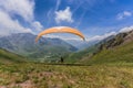 Para glider taking off Royalty Free Stock Photo