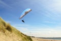 Para gliding above the dunes and coastline Royalty Free Stock Photo