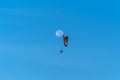 Para motor glider flying towards the moon Royalty Free Stock Photo