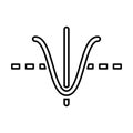 Parabola Icon In Outline Style Royalty Free Stock Photo
