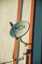 Parabolic antenna in a farmhouse