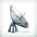 Parabolic antenna, icon Royalty Free Stock Photo