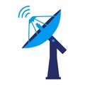 Parabolic antenna and radio waves icon