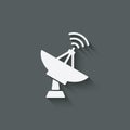 Parabolic antenna symbol Royalty Free Stock Photo