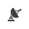 Parabolic antenna vector icon