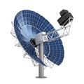 Parabolic Dish Solar Collector Isolated