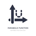 parabolic function icon on white background. Simple element illustration from Education concept