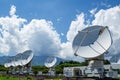 Parabona antenna for receiving radio waves in space at Nobeyama, Nagano Prefecture, Japan.