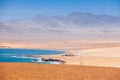 Paracas view national reserve, desert, ocean bay, sunny weather. Royalty Free Stock Photo