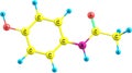Paracetamol molecular model Royalty Free Stock Photo