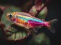 Paracheirodon innesi also known as neon tetra Royalty Free Stock Photo