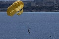 Parachut with speedboat people having fun Royalty Free Stock Photo