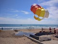 Parachute in the beach Royalty Free Stock Photo