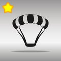 Parachute black Icon button logo symbol