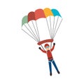 parachute Extreme sport athlete avatar