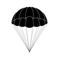 Parachute icon isolated on white background. Free descent and flight in space delivery gifts and goods with sudden Royalty Free Stock Photo