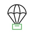 Parachute icon vector image.