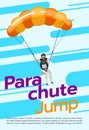 Parachute jump poster vector template