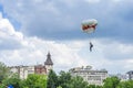 Parachutist in the air Royalty Free Stock Photo