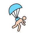 Parachute, Landing, skydiving, Paragliding, Man with parachute icon