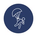 Parachute, Landing, skydiving, Paragliding, Man with parachute icon