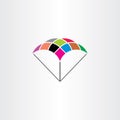 parachute logo symbol colorful icon vector Royalty Free Stock Photo