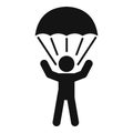 Parachute man icon, simple style Royalty Free Stock Photo