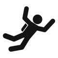 Parachute man jump icon, simple style Royalty Free Stock Photo