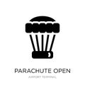 parachute open icon in trendy design style. parachute open icon isolated on white background. parachute open vector icon simple Royalty Free Stock Photo