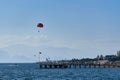 Parachute over the sea, a resort water activities
