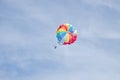 Parachute in the sky over Indian oceans the island of Maldives Royalty Free Stock Photo