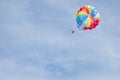 Parachute in the sky over Indian oceans the island of Maldives Royalty Free Stock Photo