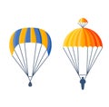 Parachute vector illustration fly