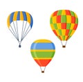 Parachute vector illustration fly