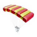 Parachute on white background. 3d render image