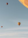 Parachutes flying up in the air during daytime Royalty Free Stock Photo