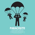Parachutes Skydiving Sign