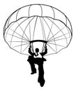 Parachute Businessman Silhouette