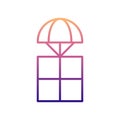 parachuting nolan icon. Simple thin line, outline vector of Drones icons for ui and ux, website or mobile application