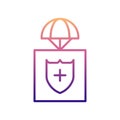 parachuting nolan icon. Simple thin line, outline vector of Drones icons for ui and ux, website or mobile application