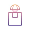 parachuting nolan icon. Simple thin line, outline vector of Drones icons for ui and ux, website or mobile application