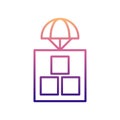 parachuting nolan icon. Simple thin line, outline vector of Drones icons for ui and ux, website or mobile application