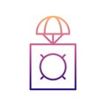 parachuting nolan icon. Simple thin line, outline vector of Drones icons for ui and ux, website or mobile application