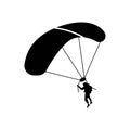 parachuting or paragliding icon, vector illustration symbol design