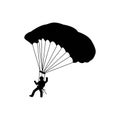 parachuting or paragliding icon, vector illustration symbol design